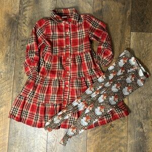 PATPAT Tiered Flannel Holiday Dress, Size 2Y